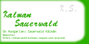 kalman sauerwald business card