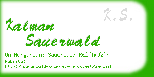 kalman sauerwald business card
